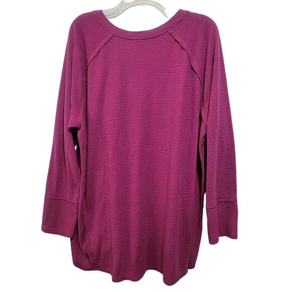 Wildfox Womens Pink Raglan Sleeve V Neck Sweater XXL - Picture 9 of 9